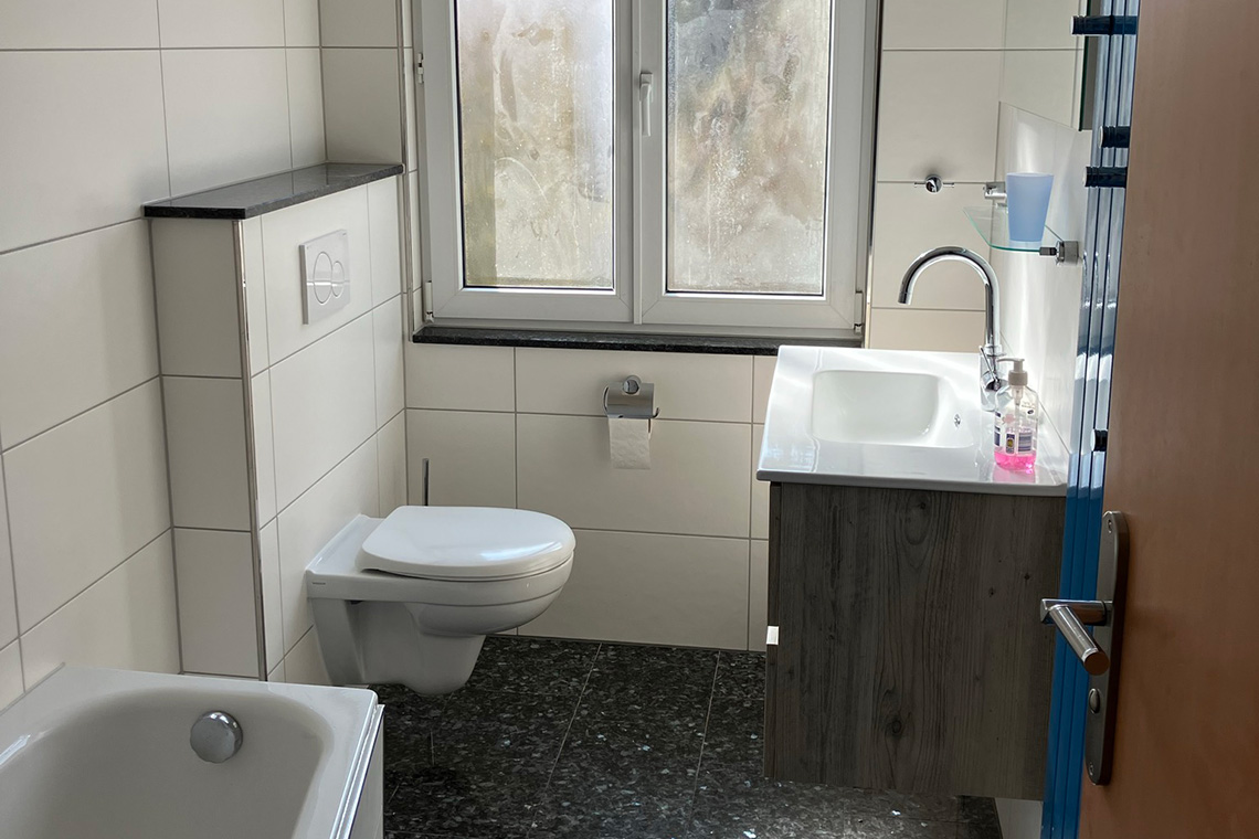 Ferienwohnung Norderney Backbord Bad und WC
